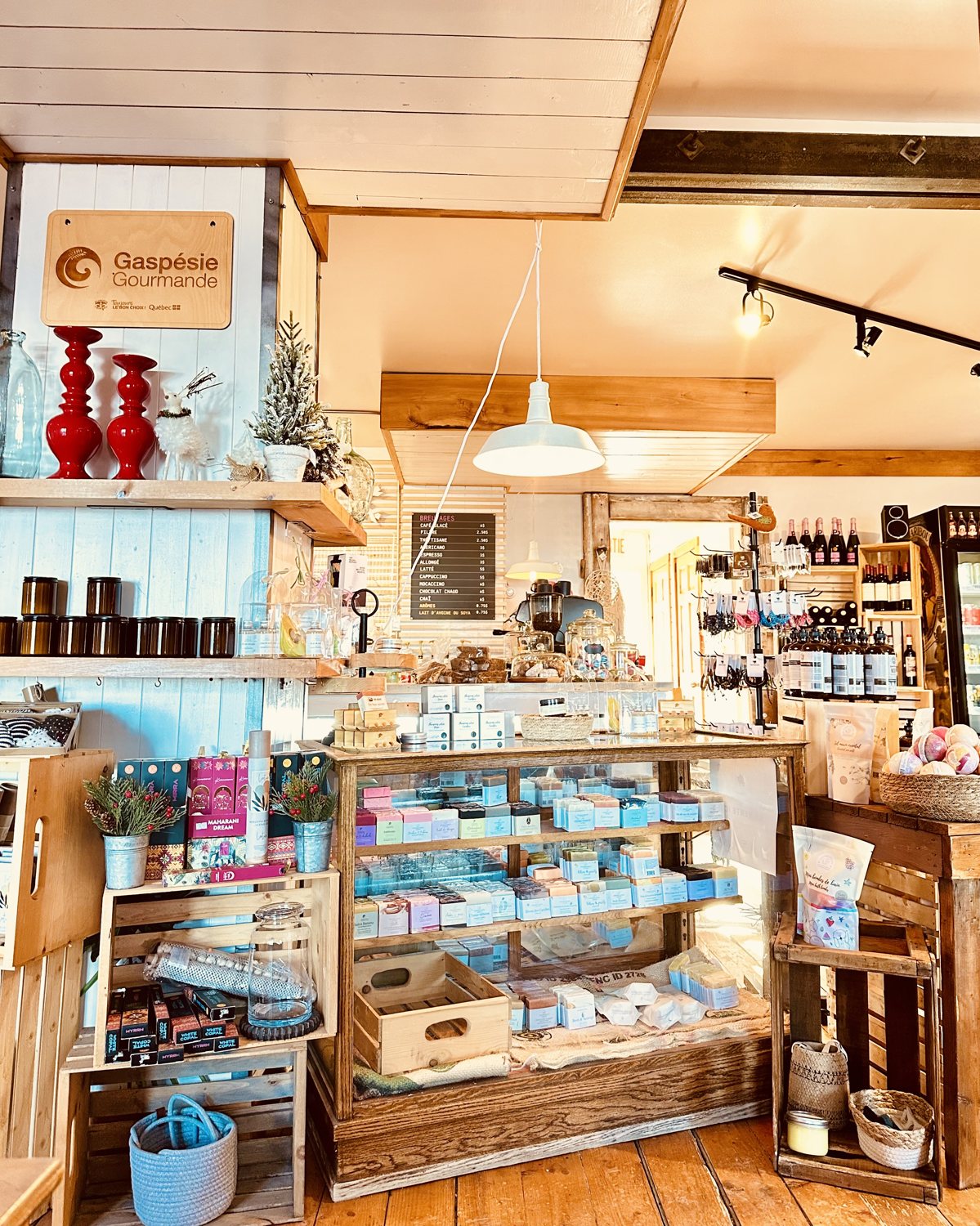 Produits locaux dans la boutique